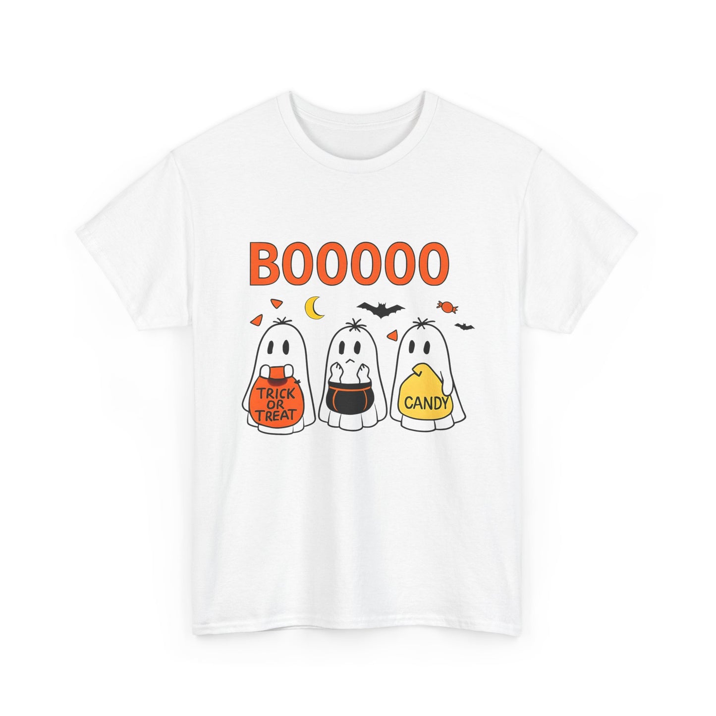 Halloween Ghost Tee, Boo T-Shirt, Trick or Treat Apparel, Unisex Halloween Shirt, Spooky Season Outfit, Fun Fall Fashion
