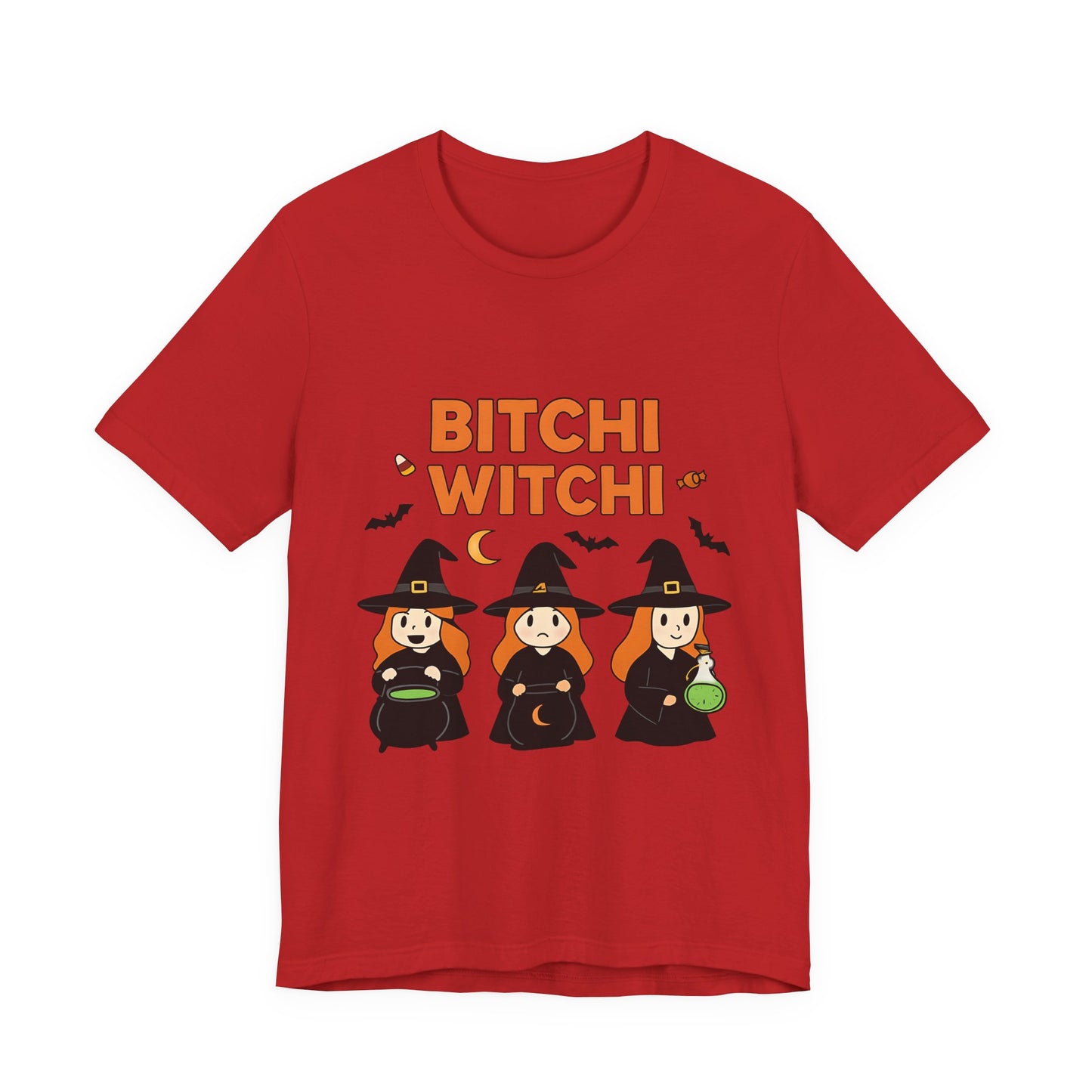 Bitchi Witchi Unisex Tee, Halloween T-Shirt, Funny Witch Shirt, Casual Witchy Vibe, Halloween Costume, Gift for Witches