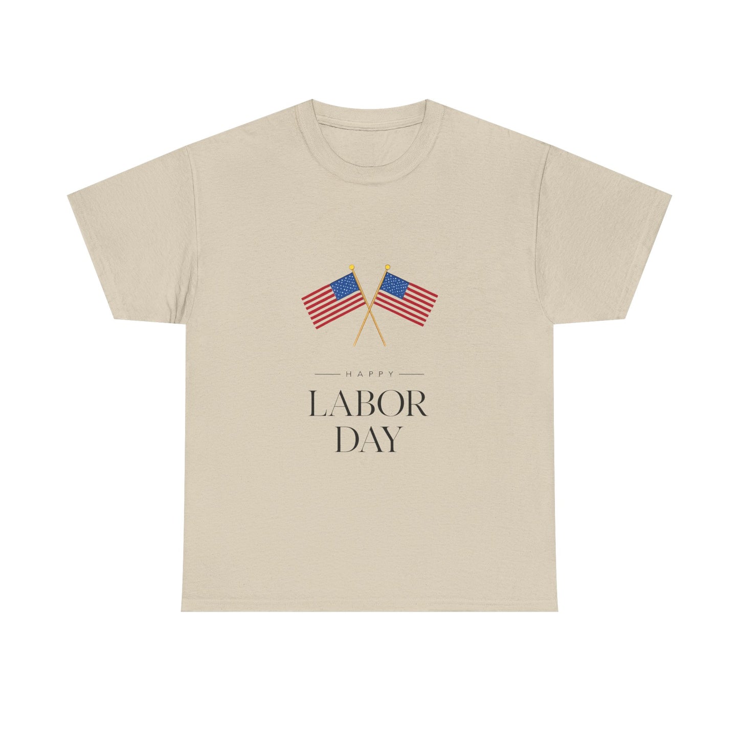 Labor Day Unisex Heavy Cotton Tee, Casual Tee, Holiday Apparel, Patriotic Shirt, USA Pride Tee, Gift for Labor Day