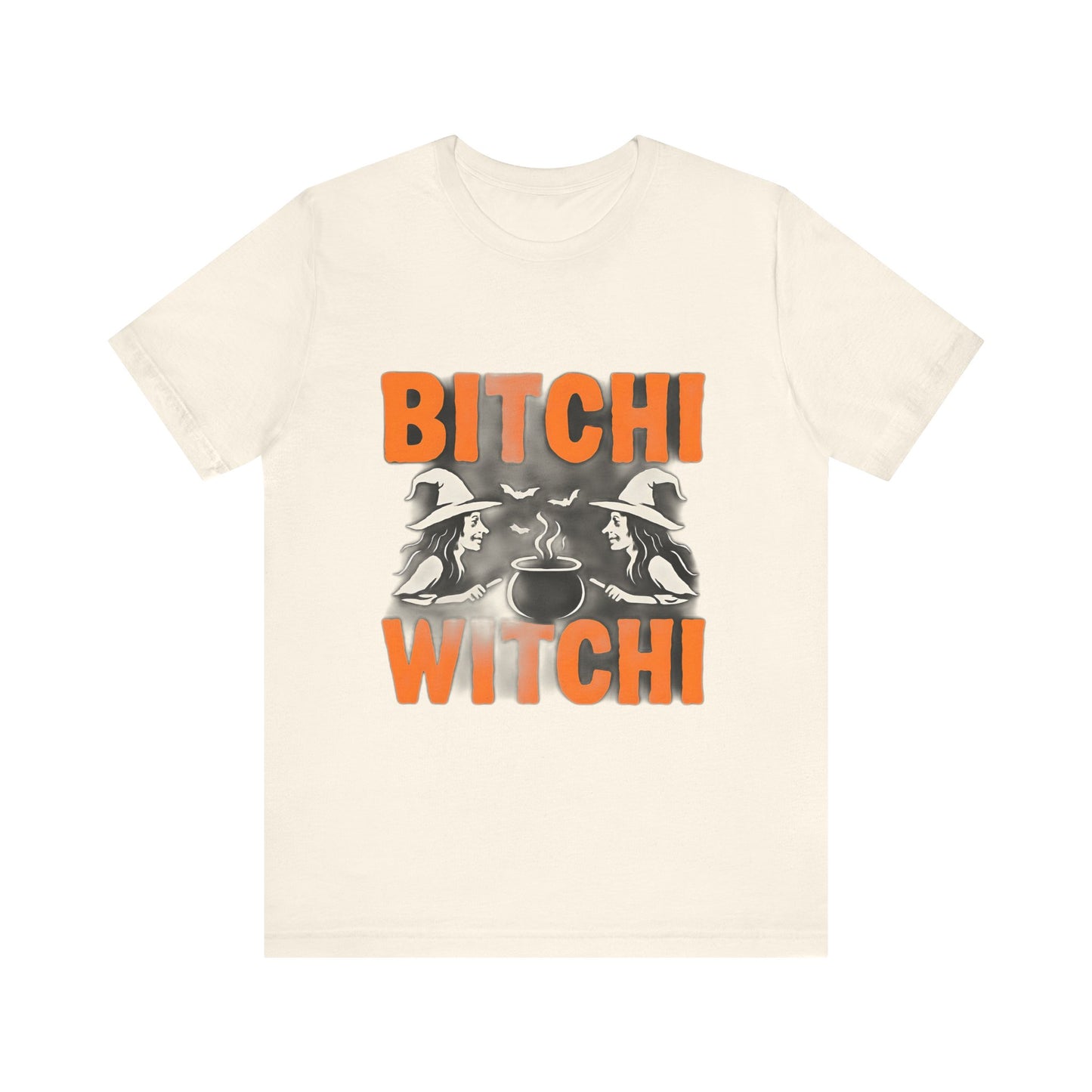 Halloween Witchy Tee, Bitchi Witchi Shirt, Unisex Graphic T-Shirt, Funny Halloween Apparel, Spooky Season Outfit, Gift for Witch Lovers