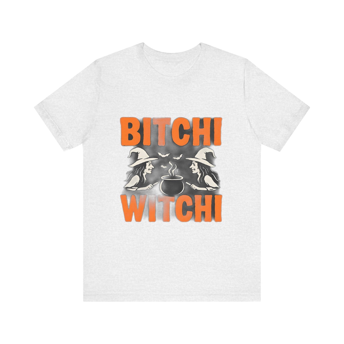 Halloween Witchy Tee, Bitchi Witchi Shirt, Unisex Graphic T-Shirt, Funny Halloween Apparel, Spooky Season Outfit, Gift for Witch Lovers