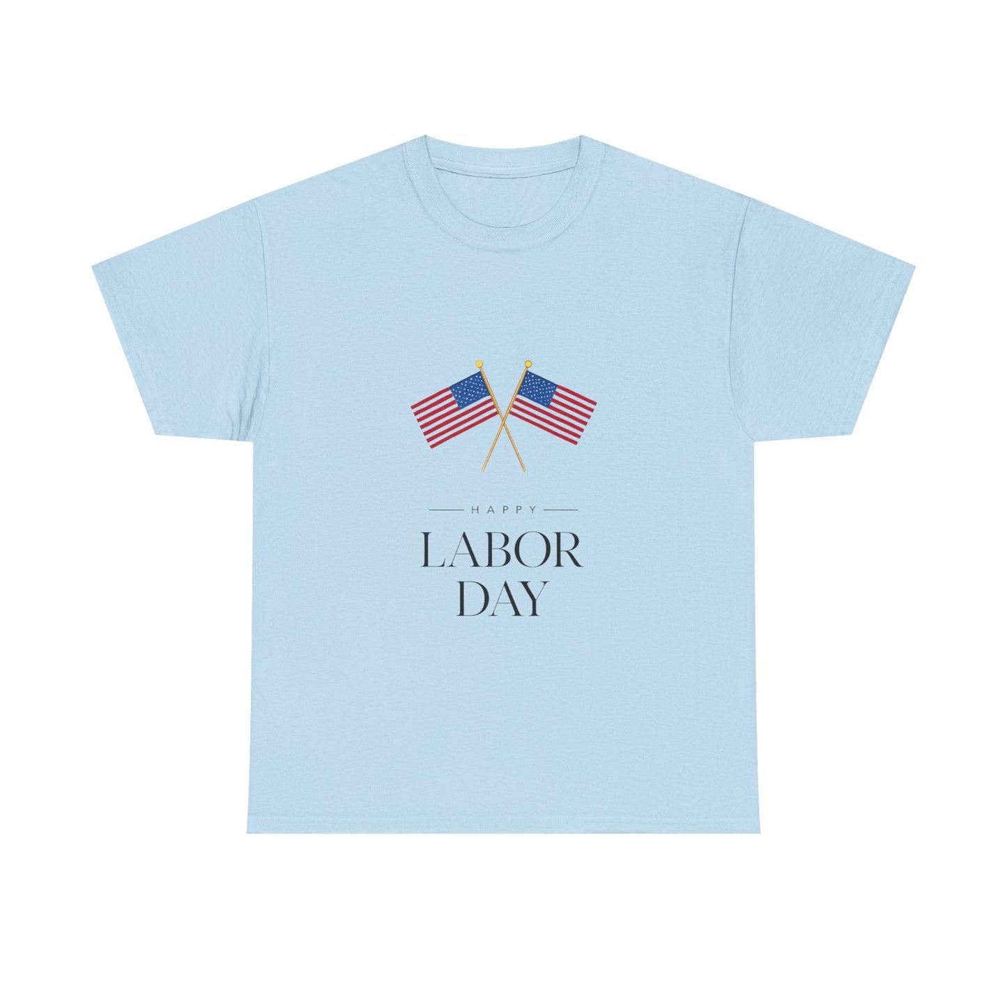 Labor Day Unisex Heavy Cotton Tee, Casual Tee, Holiday Apparel, Patriotic Shirt, USA Pride Tee, Gift for Labor Day