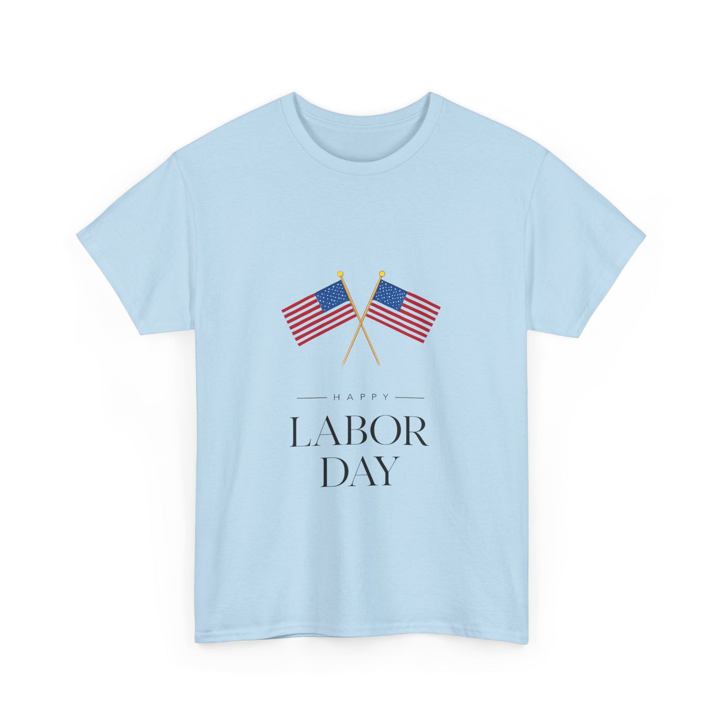 Labor Day Unisex Heavy Cotton Tee, Casual Tee, Holiday Apparel, Patriotic Shirt, USA Pride Tee, Gift for Labor Day