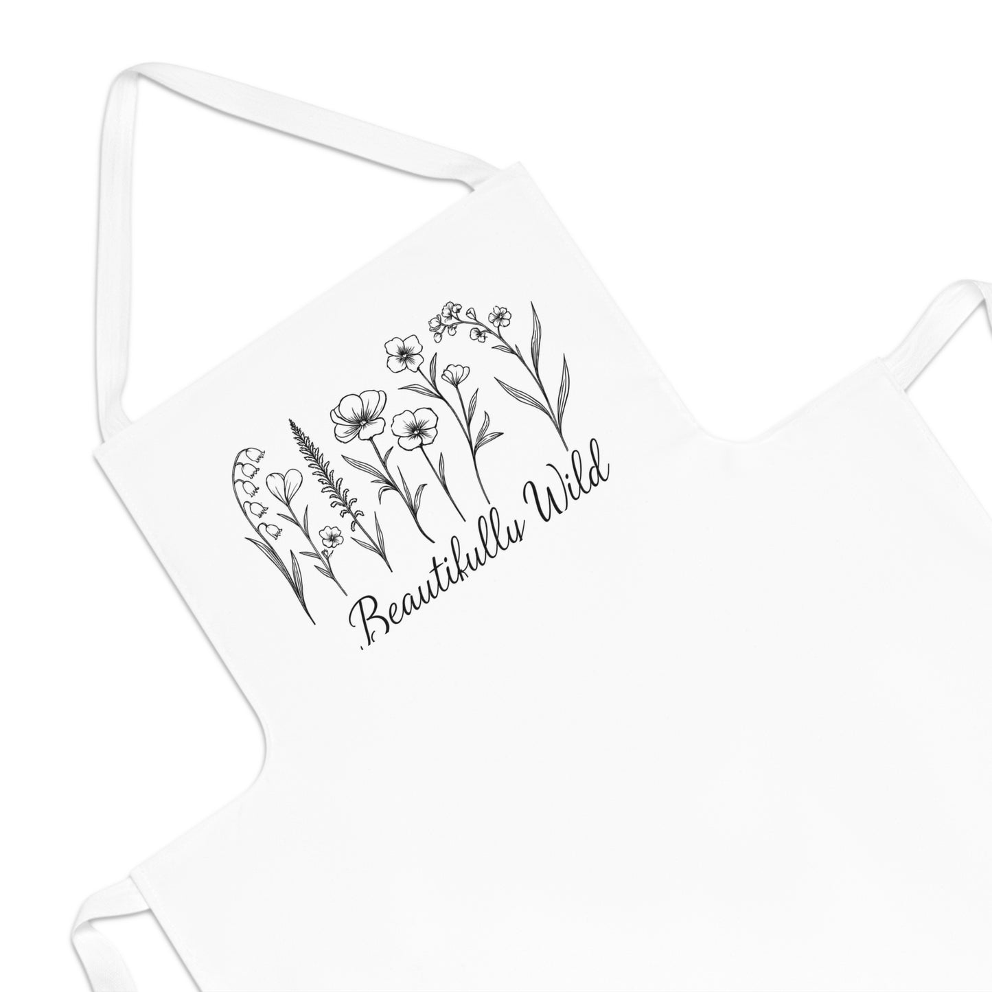 Beautifully Wild Floral Adult Apron, Cooking Apron, Gift for Chefs, Home Cooks, BBQ Lovers, Gardener Apron, Mother's Day Gift