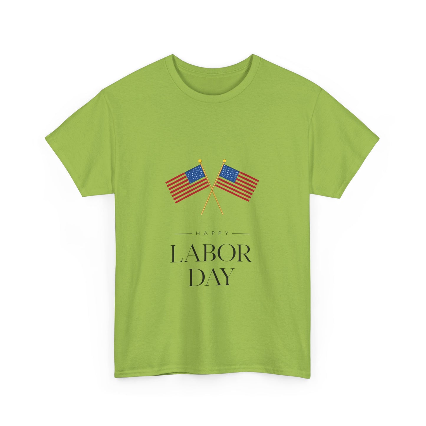 Labor Day Unisex Heavy Cotton Tee, Casual Tee, Holiday Apparel, Patriotic Shirt, USA Pride Tee, Gift for Labor Day