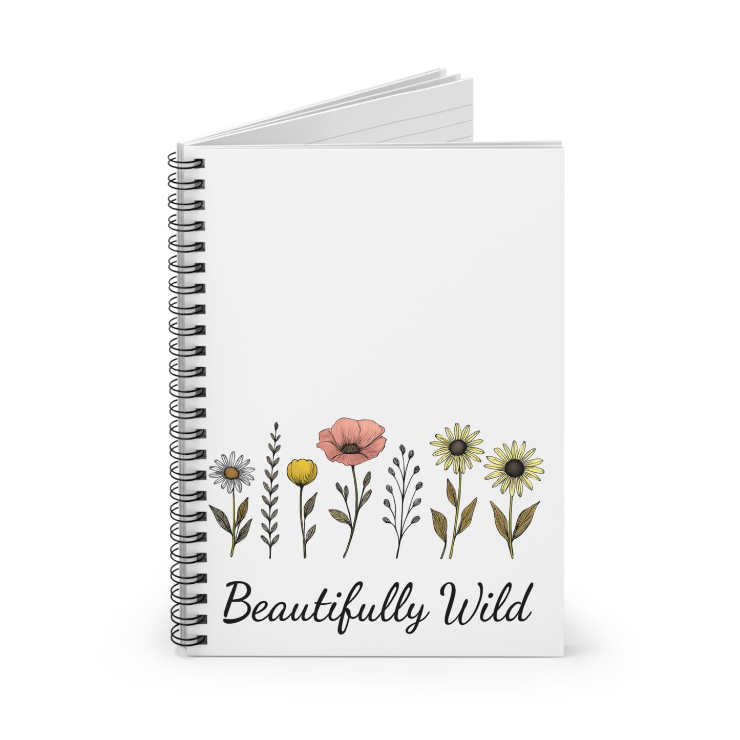 Beautifully Wild Floral Spiral Notebook - Perfect for Journaling, Note-taking, Gifts, School Supplies, and Nature Lovers