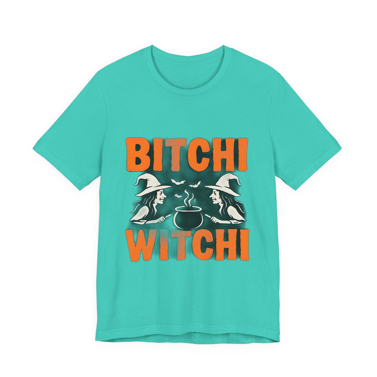 Halloween Witchy Tee, Bitchi Witchi Shirt, Unisex Graphic T-Shirt, Funny Halloween Apparel, Spooky Season Outfit, Gift for Witch Lovers