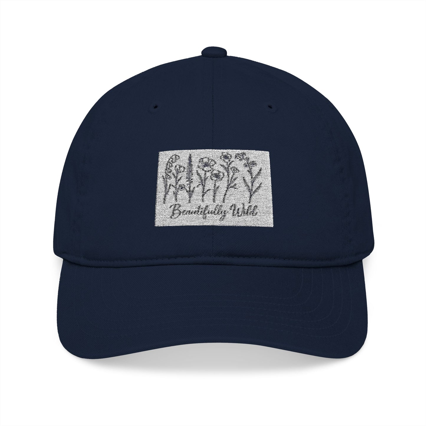 Beautifully Wild Organic Embroidered Baseball Cap - Stylish, Eco-Friendly Hat for Everyday Wear, Gifts, Outdoor Activities, Casual Sports