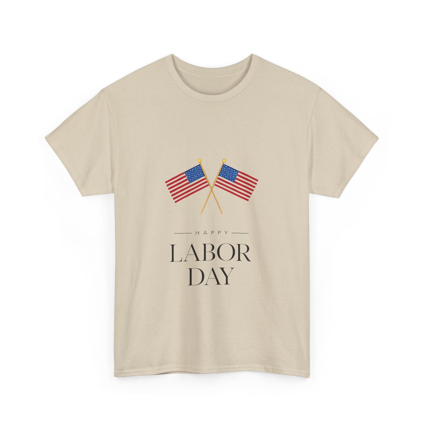 Labor Day Unisex Heavy Cotton Tee, Casual Tee, Holiday Apparel, Patriotic Shirt, USA Pride Tee, Gift for Labor Day