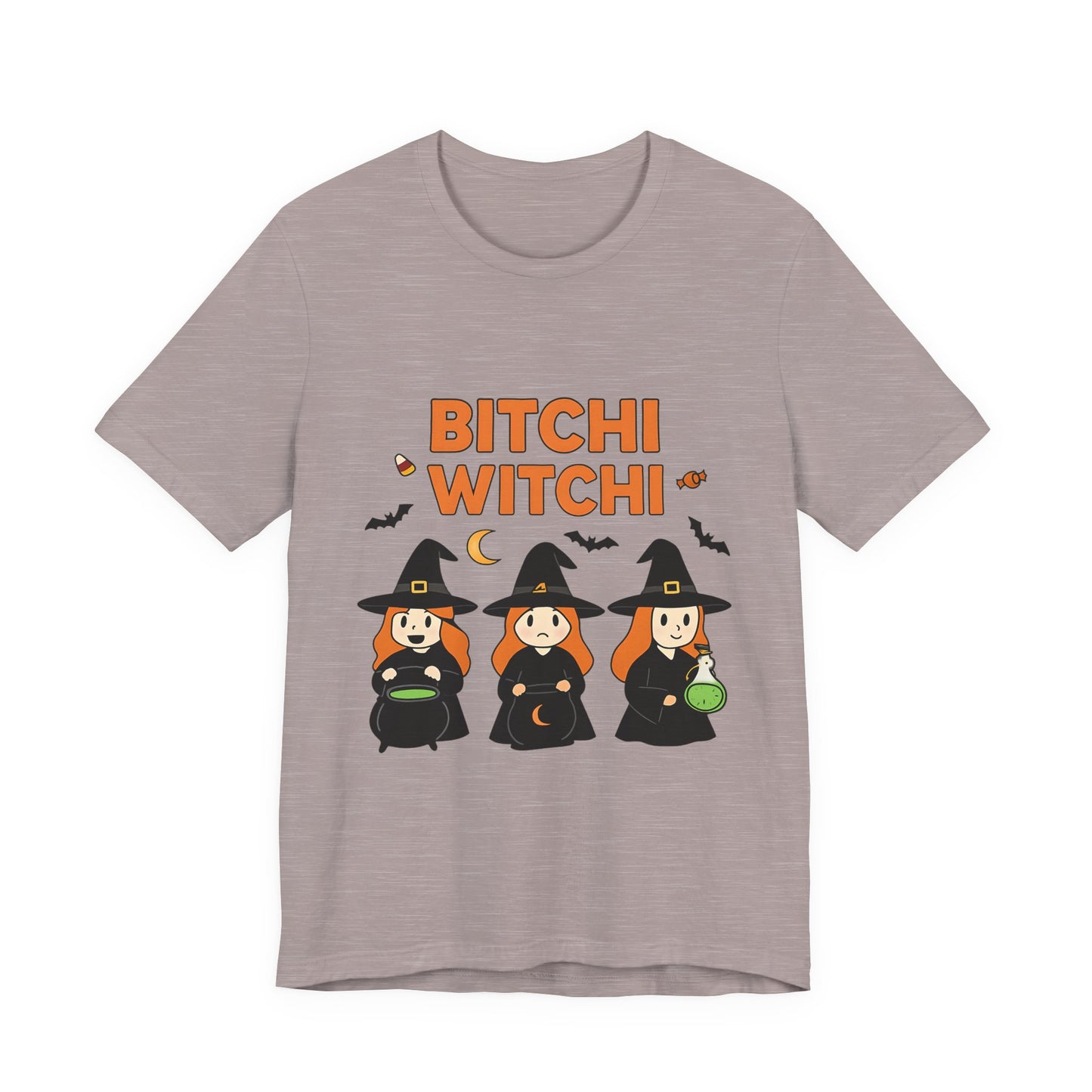 Bitchi Witchi Unisex Tee, Halloween T-Shirt, Funny Witch Shirt, Casual Witchy Vibe, Halloween Costume, Gift for Witches