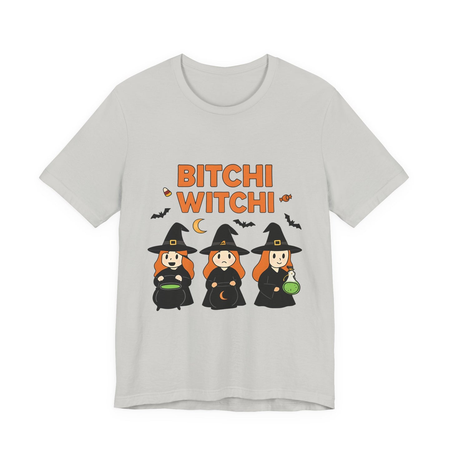 Bitchi Witchi Unisex Tee, Halloween T-Shirt, Funny Witch Shirt, Casual Witchy Vibe, Halloween Costume, Gift for Witches
