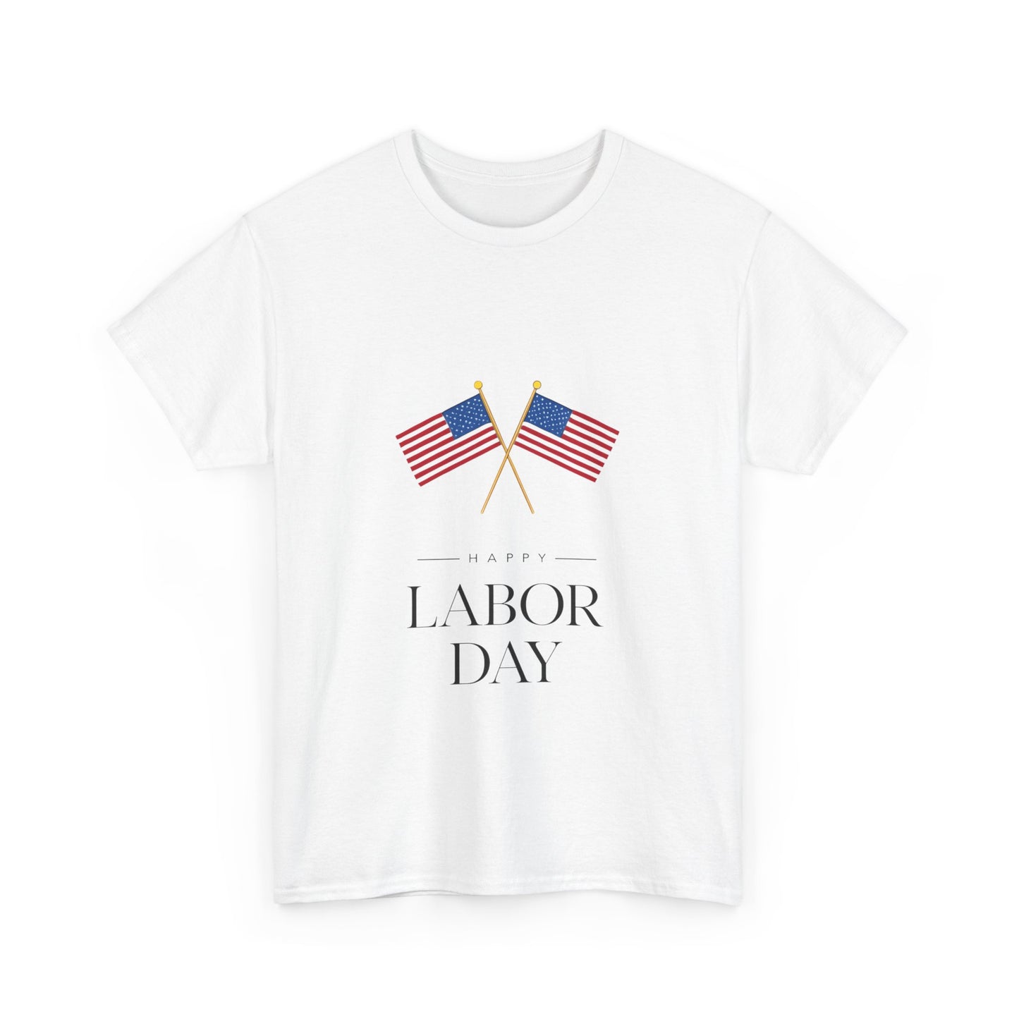 Labor Day Unisex Heavy Cotton Tee, Casual Tee, Holiday Apparel, Patriotic Shirt, USA Pride Tee, Gift for Labor Day
