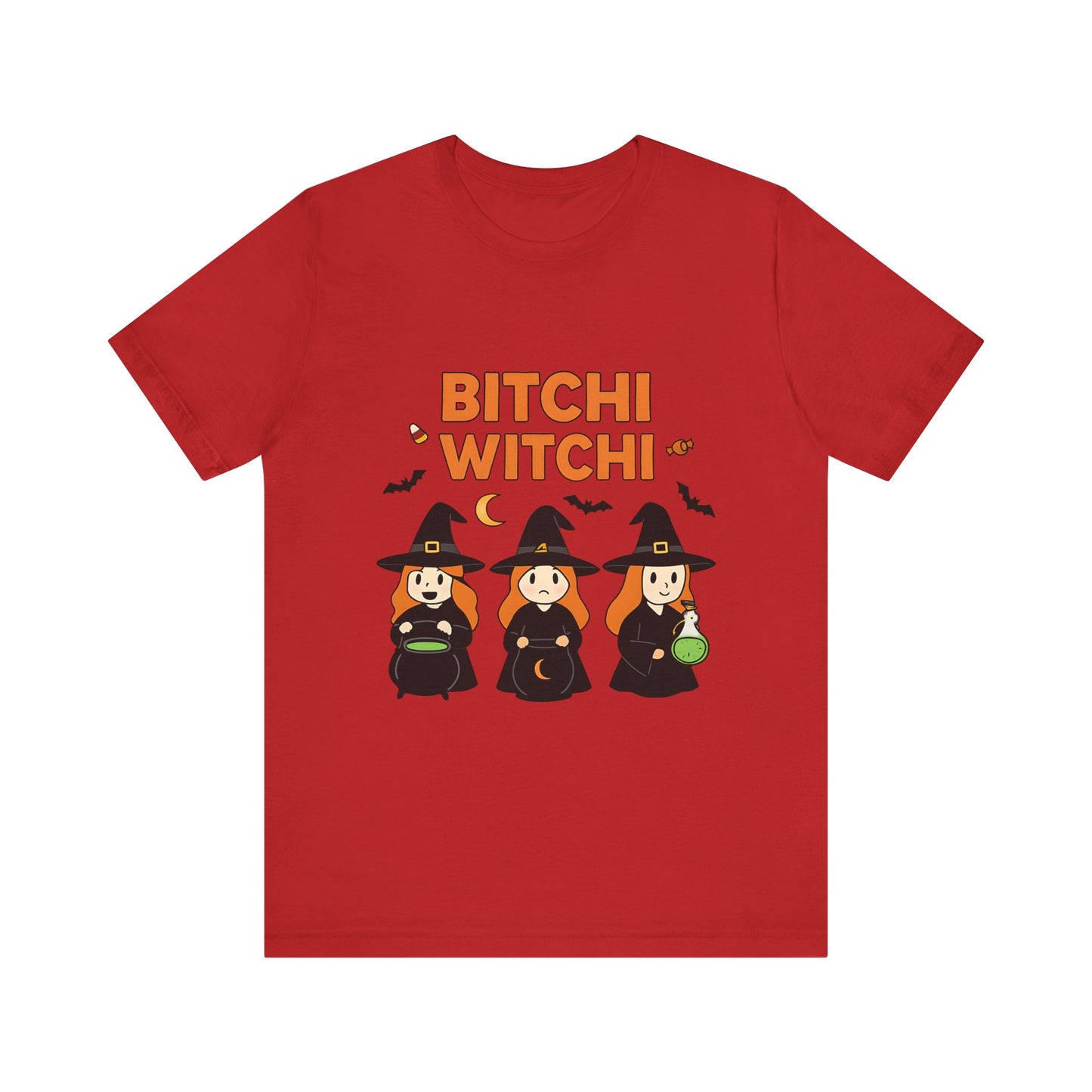 Bitchi Witchi Unisex Tee, Halloween T-Shirt, Funny Witch Shirt, Casual Witchy Vibe, Halloween Costume, Gift for Witches