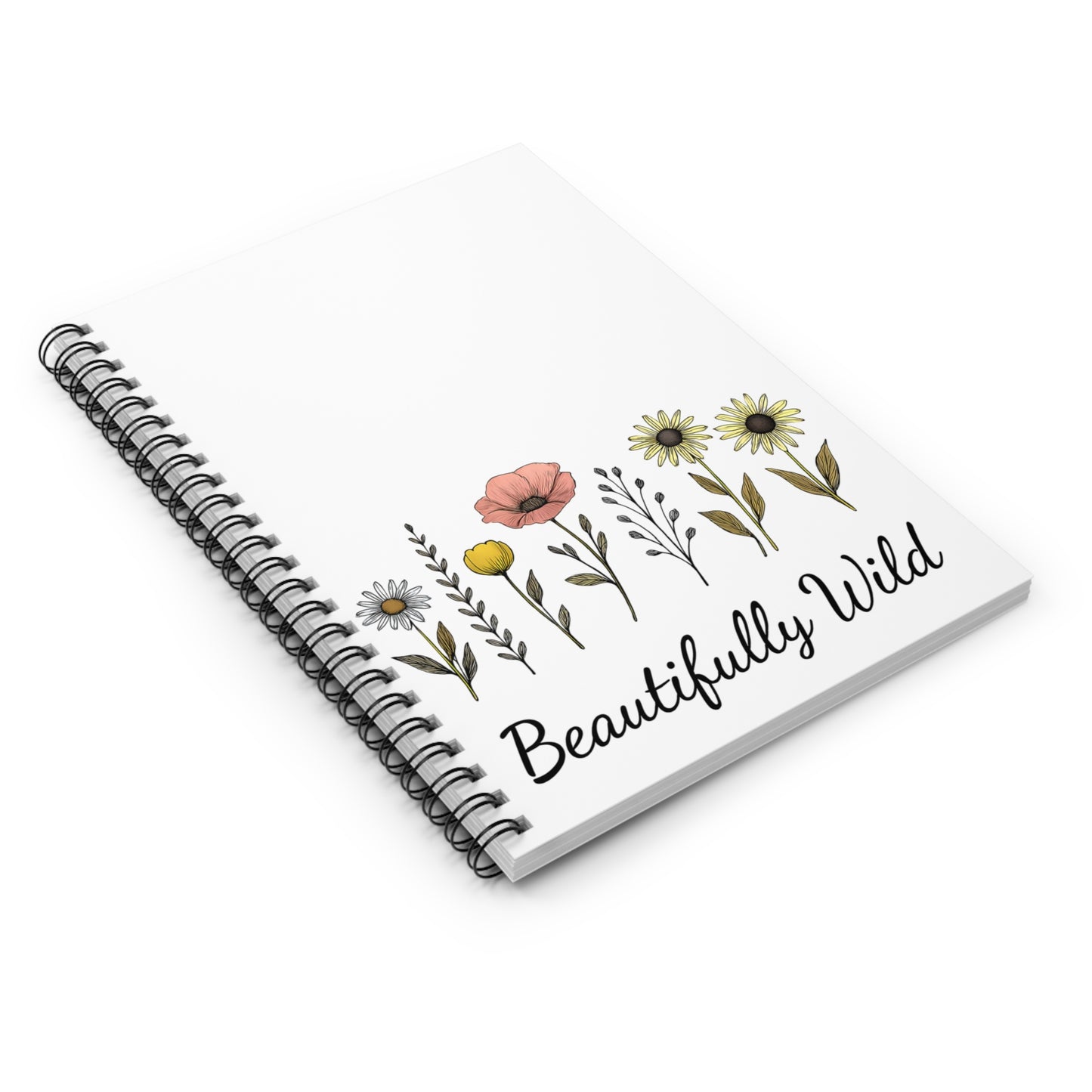 Beautifully Wild Floral Spiral Notebook - Perfect for Journaling, Note-taking, Gifts, School Supplies, and Nature Lovers