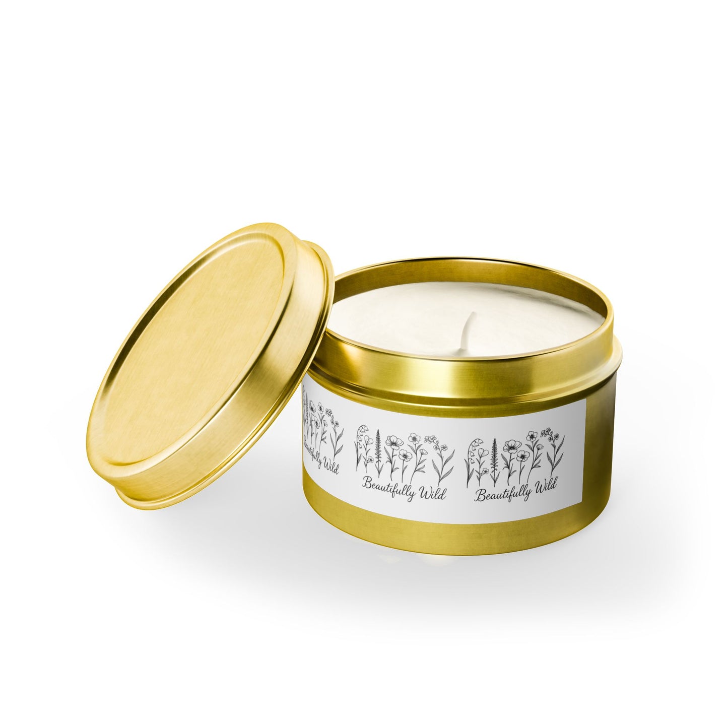 Beautifully Wild Tin Candles | Eco-Friendly Soy Candles for Home Decor, Gifts, Relaxation, Aromatherapy, Self-Care