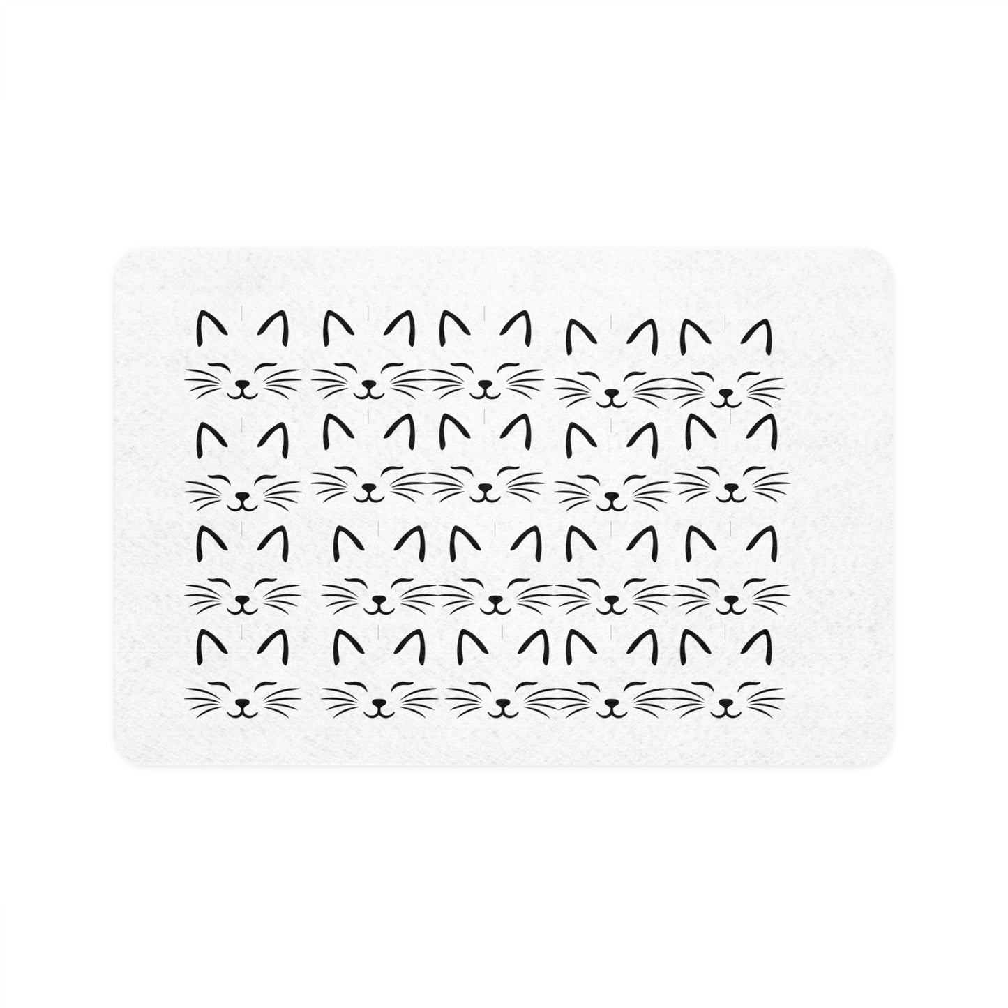 Cute Cat-Themed Pet Food Mat, Whimsical Cat Design, Non-Slip Feeding Mat for Dogs & Cats, Fun Pet Accessories, Kitchen Decor