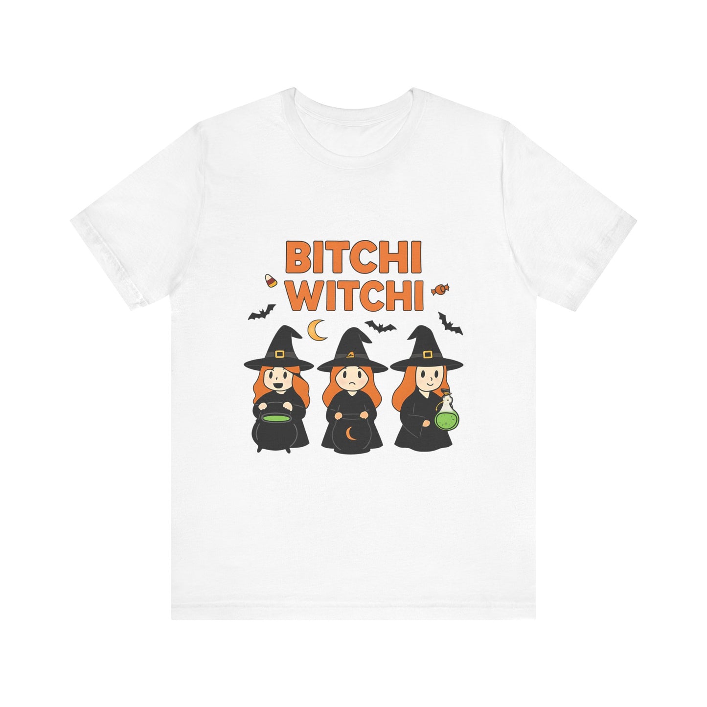 Bitchi Witchi Unisex Tee, Halloween T-Shirt, Funny Witch Shirt, Casual Witchy Vibe, Halloween Costume, Gift for Witches