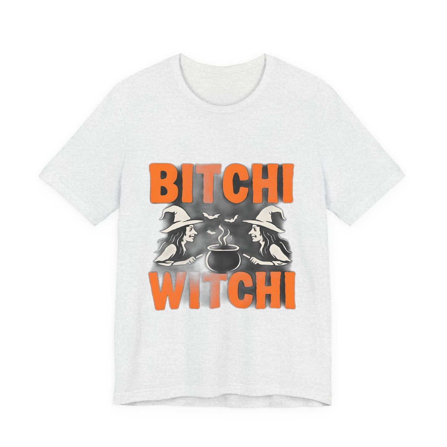 Halloween Witchy Tee, Bitchi Witchi Shirt, Unisex Graphic T-Shirt, Funny Halloween Apparel, Spooky Season Outfit, Gift for Witch Lovers