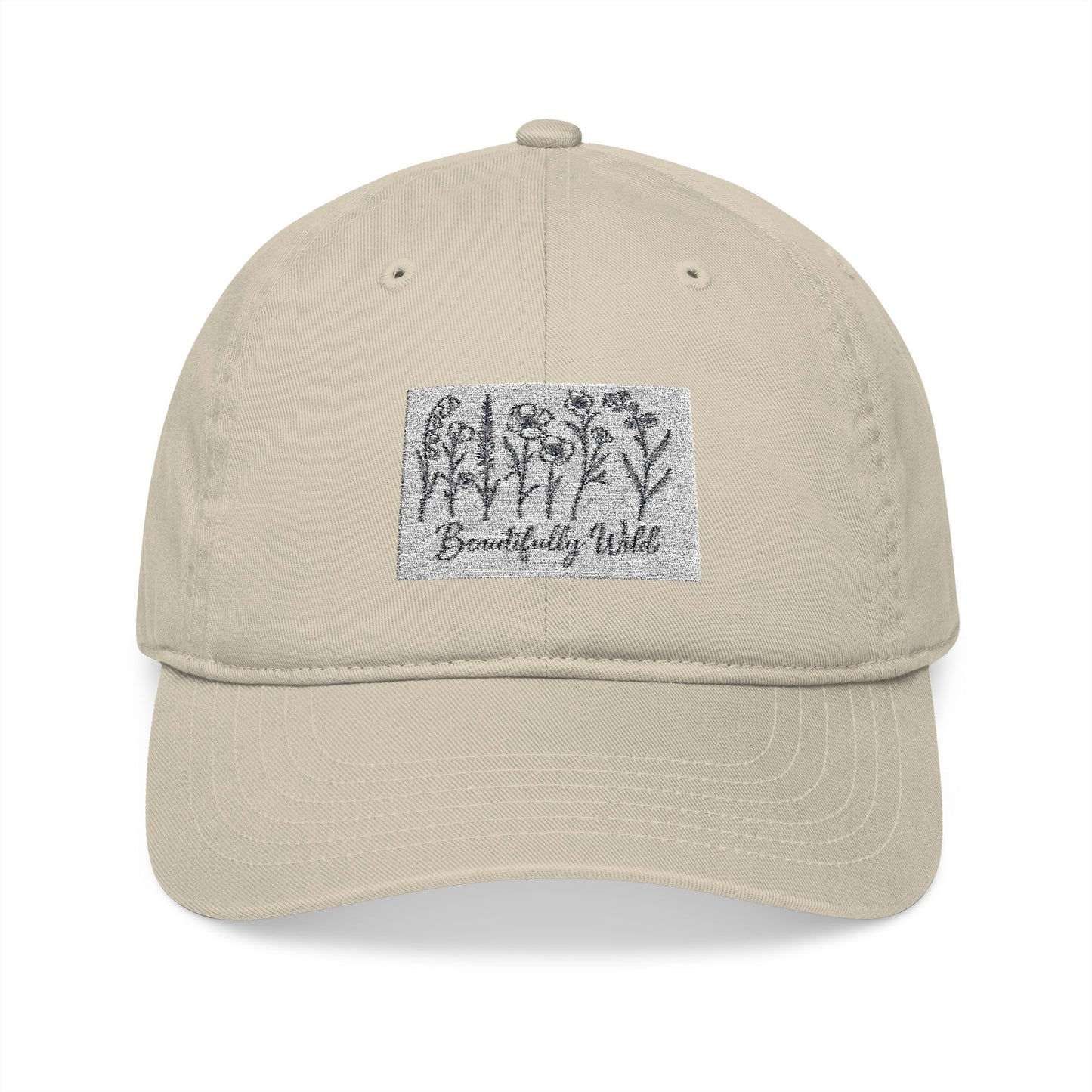 Beautifully Wild Organic Embroidered Baseball Cap - Stylish, Eco-Friendly Hat for Everyday Wear, Gifts, Outdoor Activities, Casual Sports
