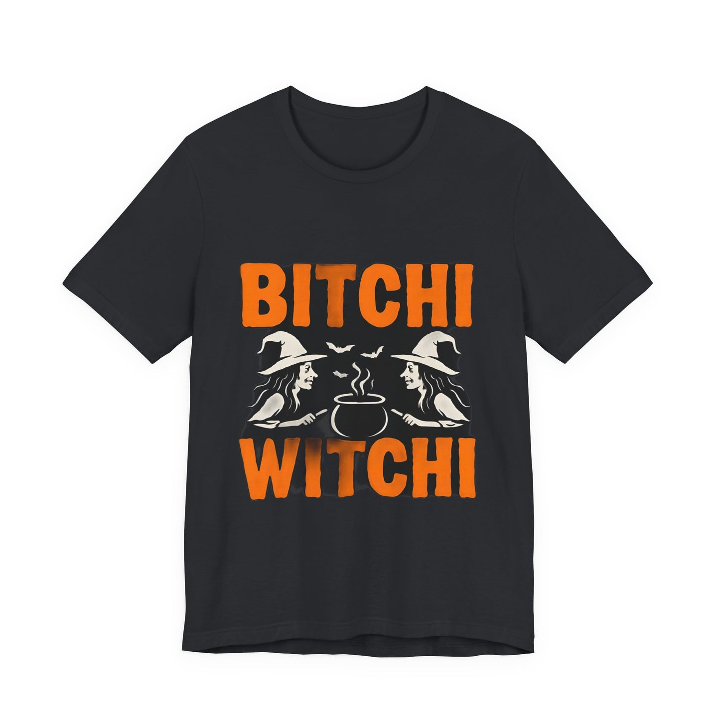 Halloween Witchy Tee, Bitchi Witchi Shirt, Unisex Graphic T-Shirt, Funny Halloween Apparel, Spooky Season Outfit, Gift for Witch Lovers