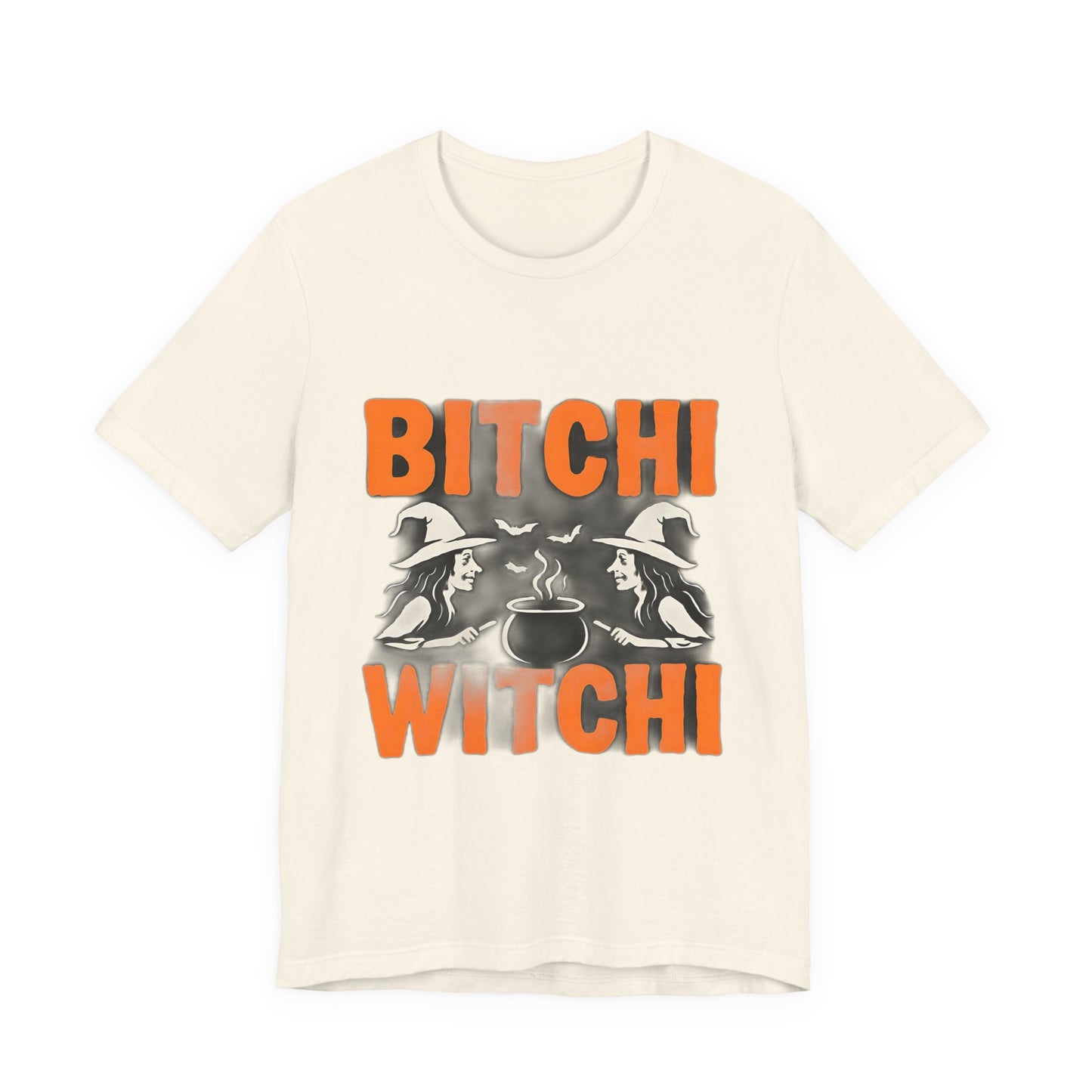 Halloween Witchy Tee, Bitchi Witchi Shirt, Unisex Graphic T-Shirt, Funny Halloween Apparel, Spooky Season Outfit, Gift for Witch Lovers