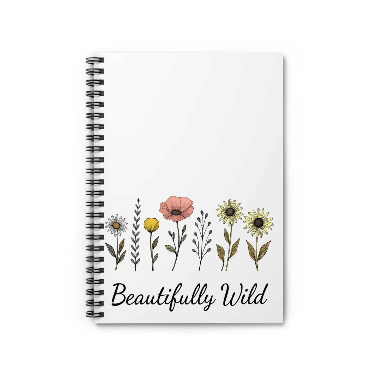 Beautifully Wild Floral Spiral Notebook - Perfect for Journaling, Note-taking, Gifts, School Supplies, and Nature Lovers