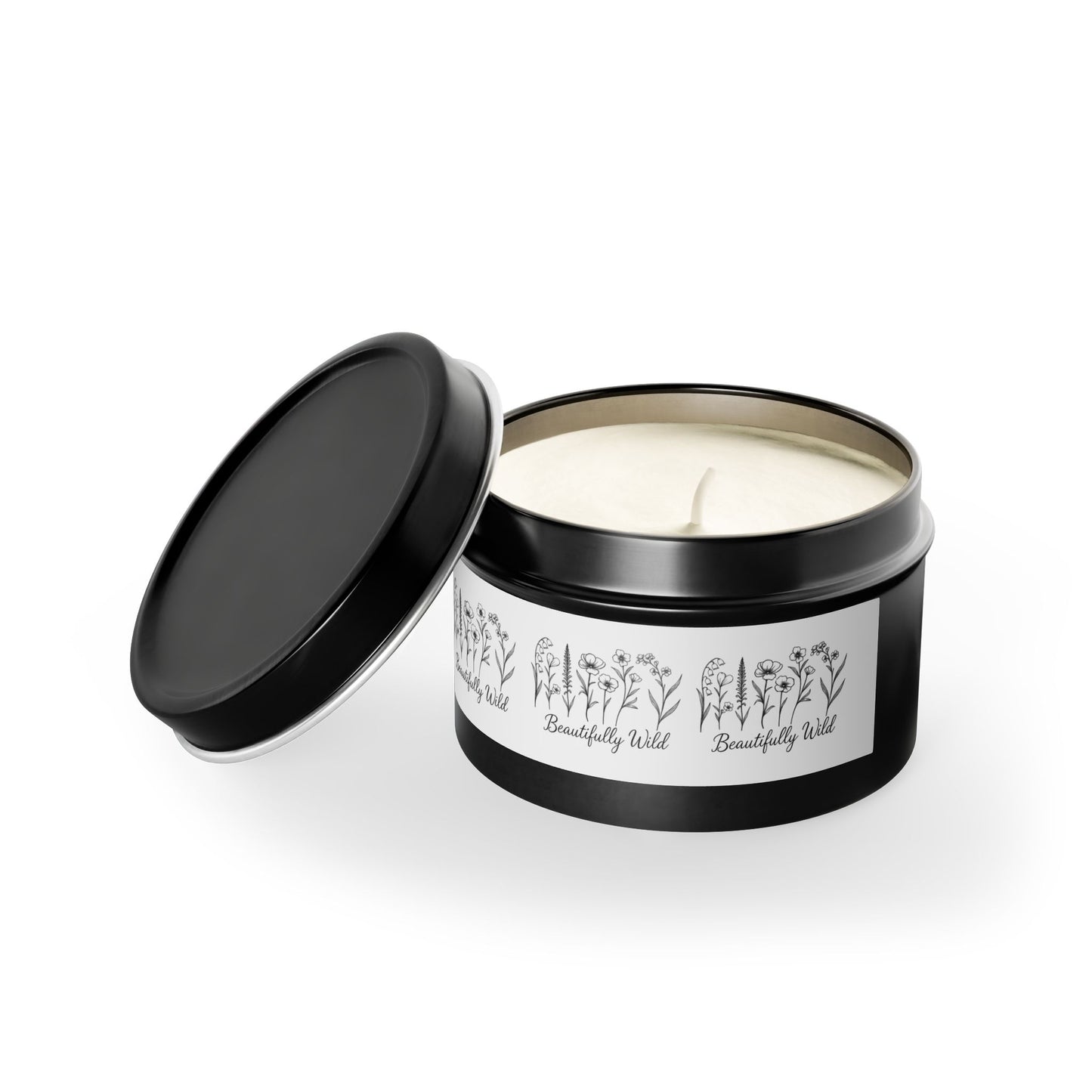 Beautifully Wild Tin Candles | Eco-Friendly Soy Candles for Home Decor, Gifts, Relaxation, Aromatherapy, Self-Care