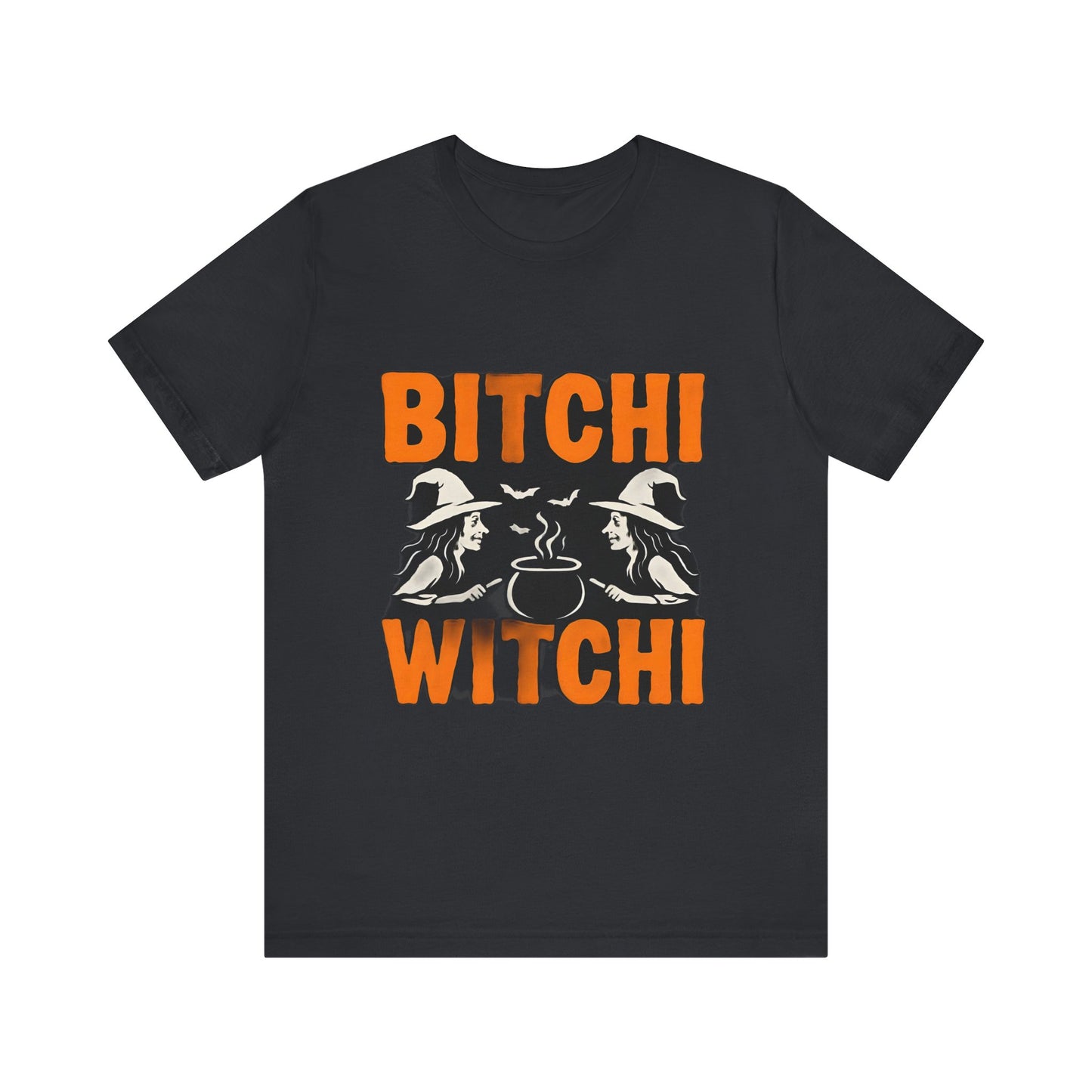 Halloween Witchy Tee, Bitchi Witchi Shirt, Unisex Graphic T-Shirt, Funny Halloween Apparel, Spooky Season Outfit, Gift for Witch Lovers