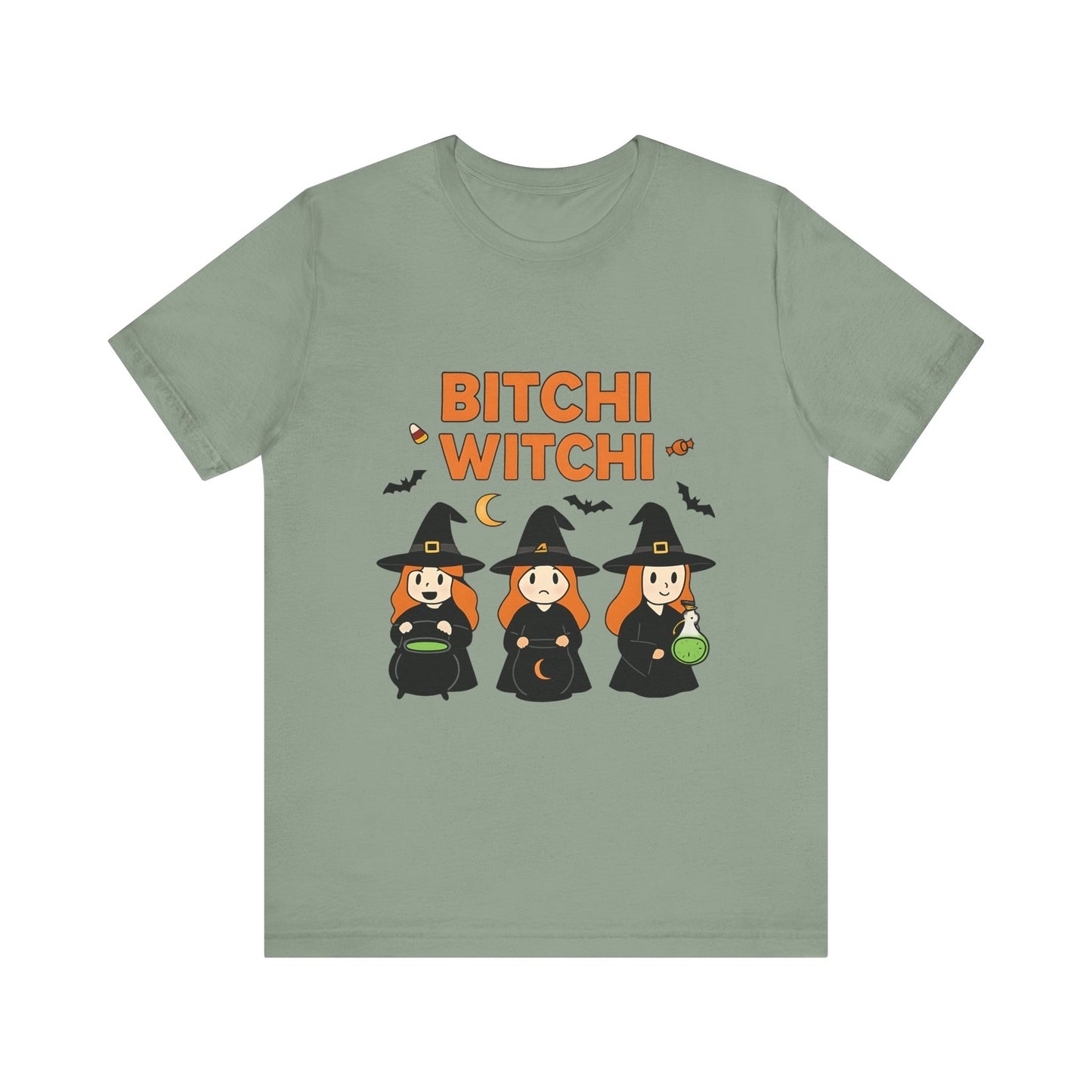 Bitchi Witchi Unisex Tee, Halloween T-Shirt, Funny Witch Shirt, Casual Witchy Vibe, Halloween Costume, Gift for Witches