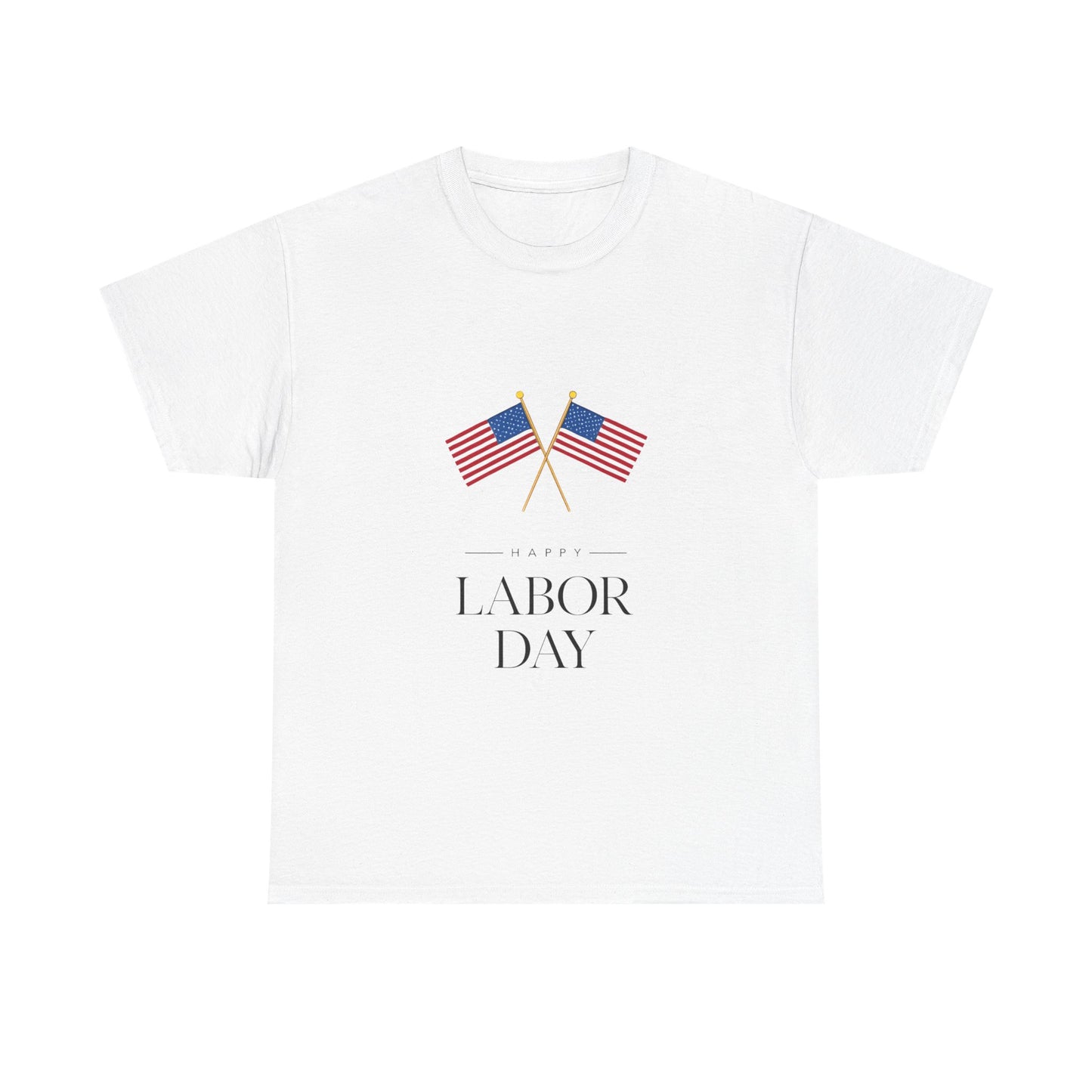 Labor Day Unisex Heavy Cotton Tee, Casual Tee, Holiday Apparel, Patriotic Shirt, USA Pride Tee, Gift for Labor Day