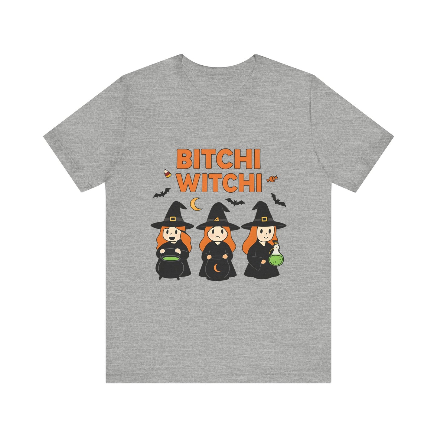 Bitchi Witchi Unisex Tee, Halloween T-Shirt, Funny Witch Shirt, Casual Witchy Vibe, Halloween Costume, Gift for Witches