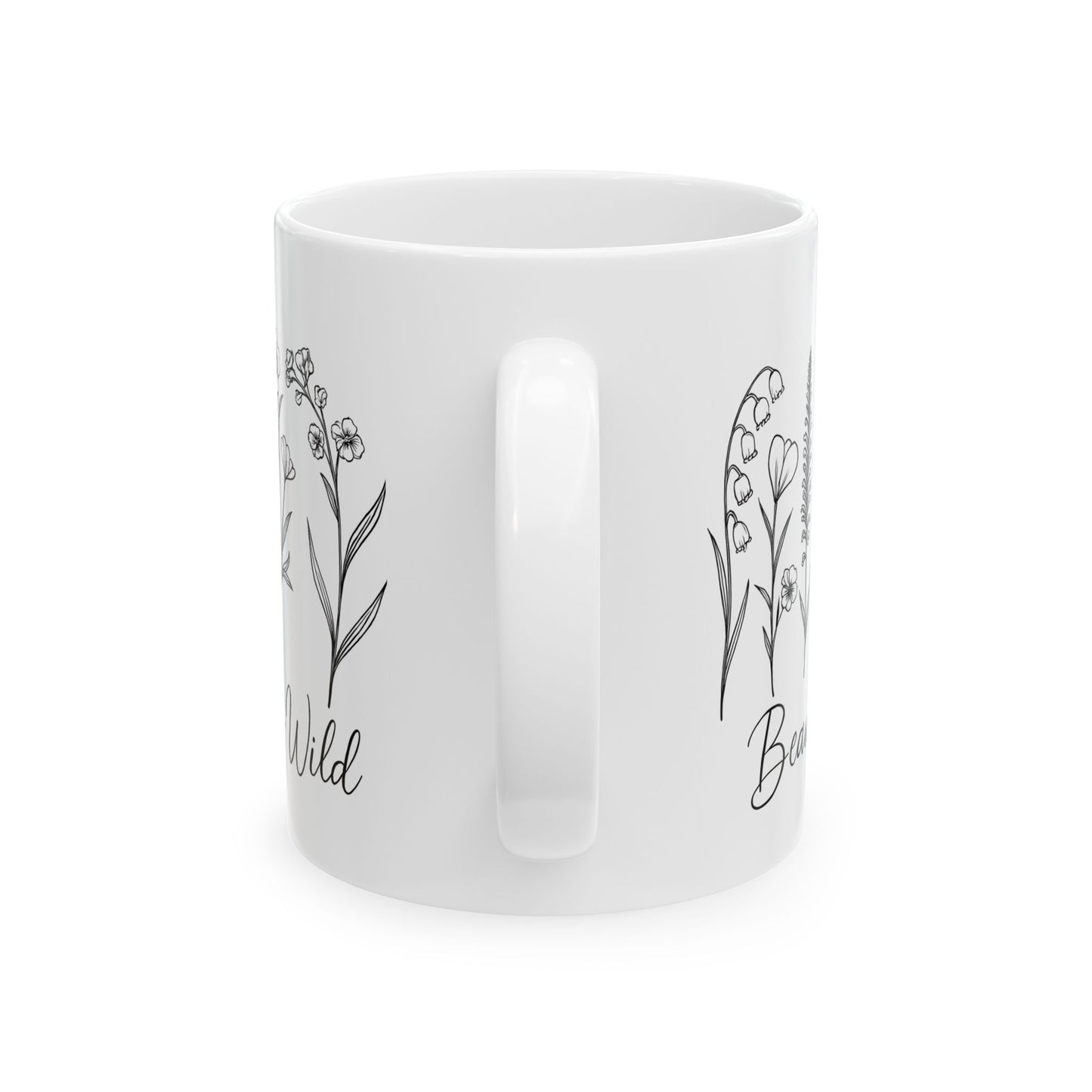 Floral Inspirational Ceramic Mug, Botanical Coffee Cup, Gifts for Nature Lovers, Cute Housewarming Present, Tea Lover's Mug