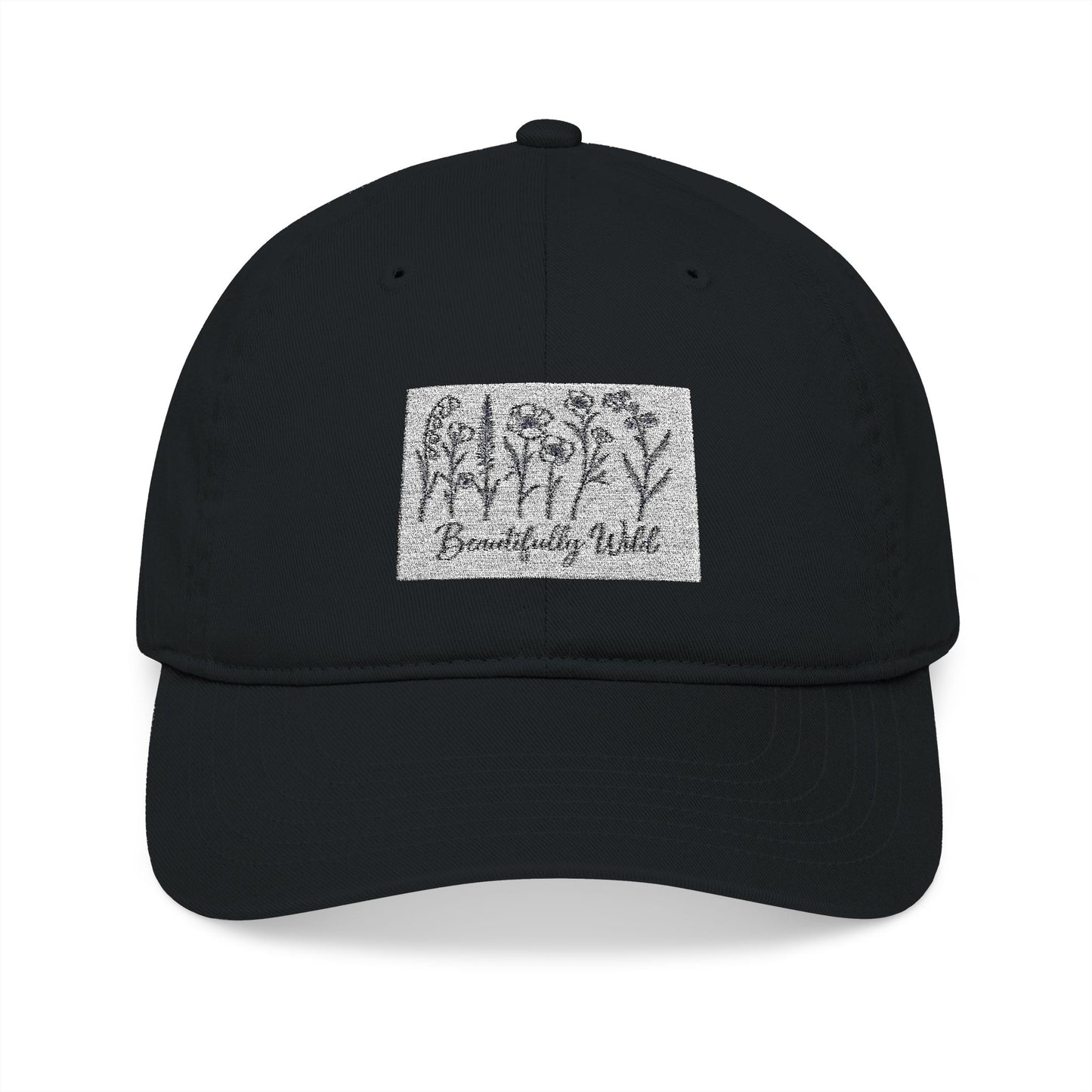 Beautifully Wild Organic Embroidered Baseball Cap - Stylish, Eco-Friendly Hat for Everyday Wear, Gifts, Outdoor Activities, Casual Sports