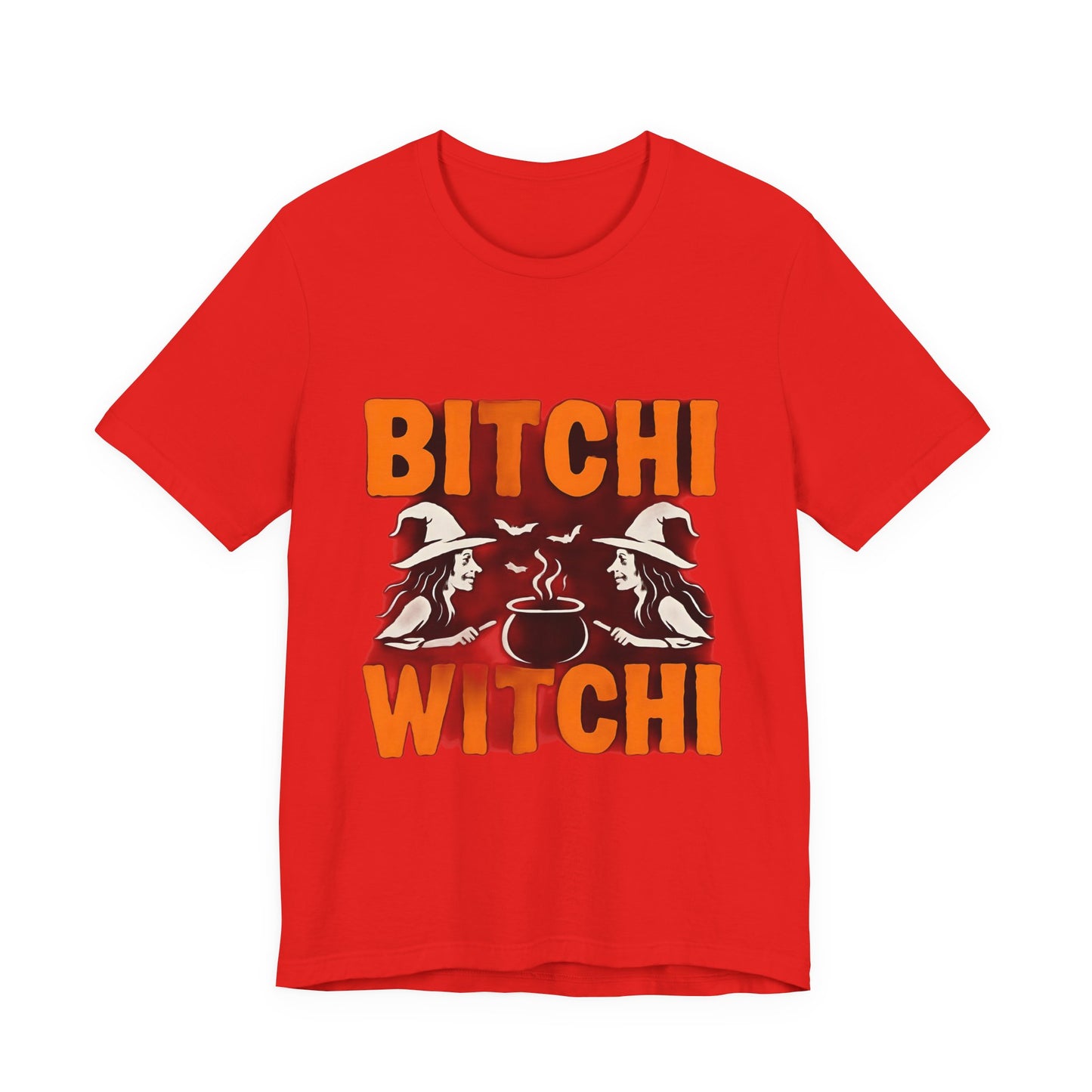 Halloween Witchy Tee, Bitchi Witchi Shirt, Unisex Graphic T-Shirt, Funny Halloween Apparel, Spooky Season Outfit, Gift for Witch Lovers