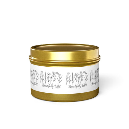 Beautifully Wild Tin Candles | Eco-Friendly Soy Candles for Home Decor, Gifts, Relaxation, Aromatherapy, Self-Care