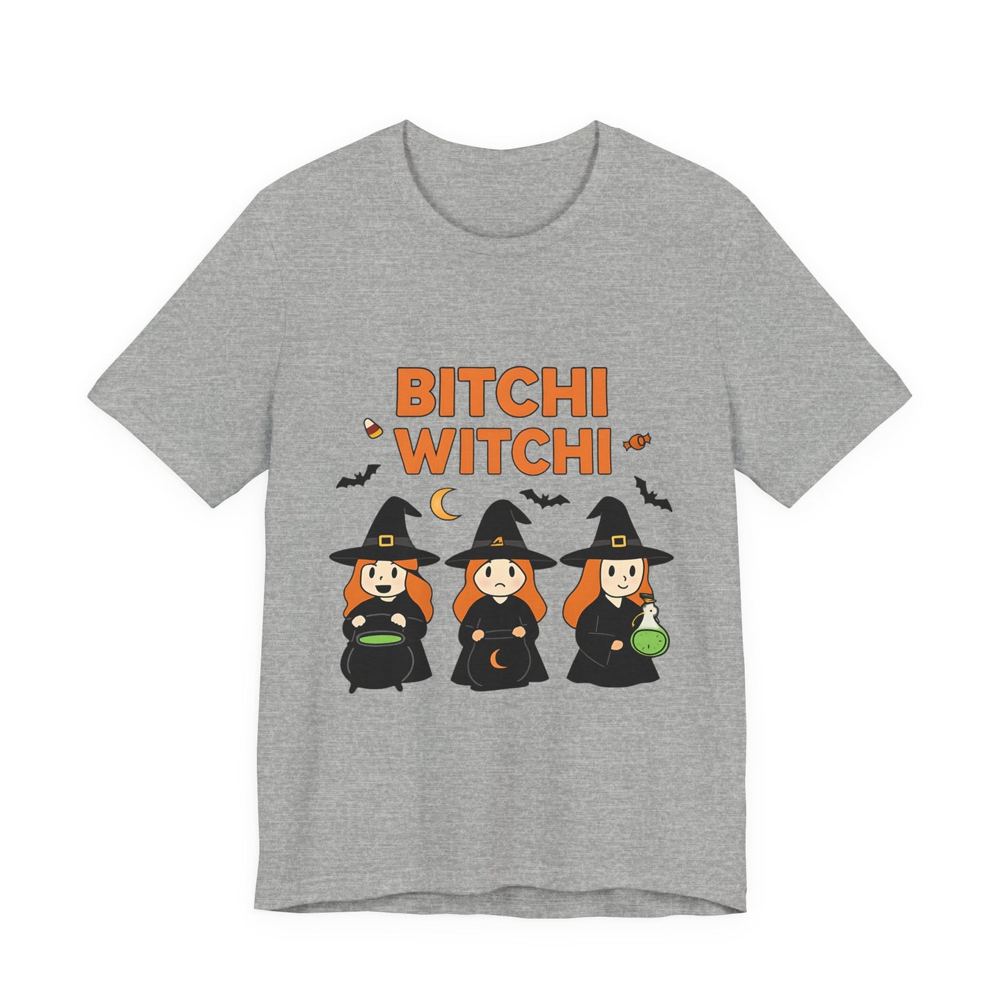 Bitchi Witchi Unisex Tee, Halloween T-Shirt, Funny Witch Shirt, Casual Witchy Vibe, Halloween Costume, Gift for Witches