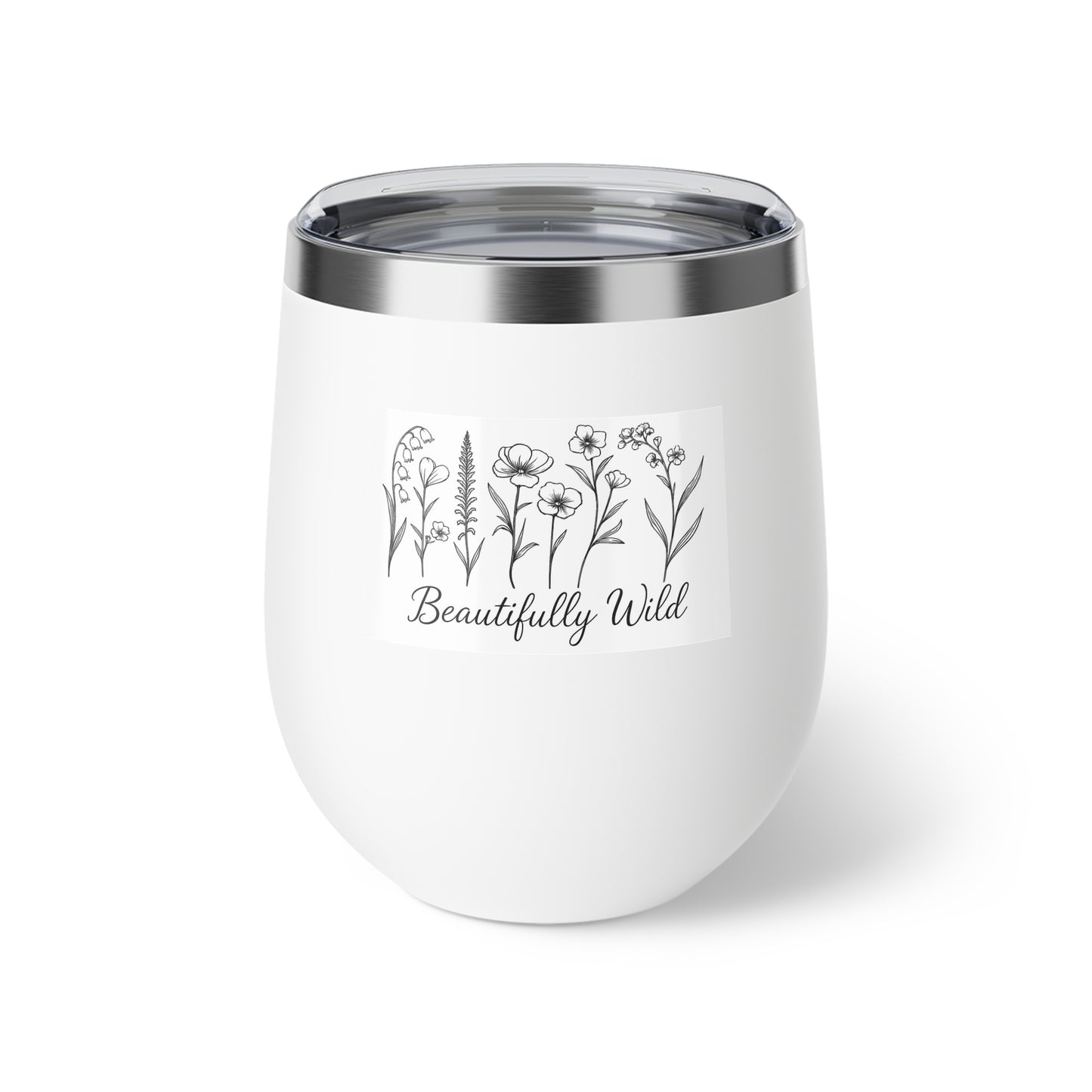 Beautifully Wild Insulated Cup, Floral Travel Tumbler, Eco-Friendly Mug, Gift for Gardener, Nature Lover's Drinkware