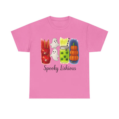 Spooky Lishious Unisex Heavy Cotton Tee - Halloween Shirt, Ghost Tee, Fall Fashion, Cute Tees, Unisex Summer Wear
