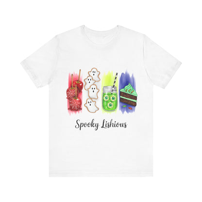 Spooky Lishious Unisex Tee, Halloween Shirt, Funny Tee, Seasonal Apparel, Party Wear, Gift Idea