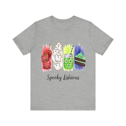Spooky Lishious Unisex Tee, Halloween Shirt, Funny Tee, Seasonal Apparel, Party Wear, Gift Idea