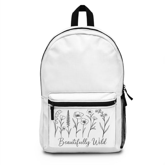 Beautifully Wild Floral Backpack | Stylish Casual Bag for School, Work, Travel, Gifts, Nature Lovers