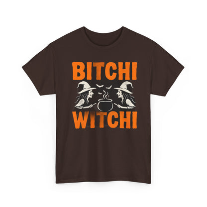 Bitchi Witchi Halloween Shirt, Funny Tee for Witch Lovers, Spooky Gift, Casual Everyday Wear