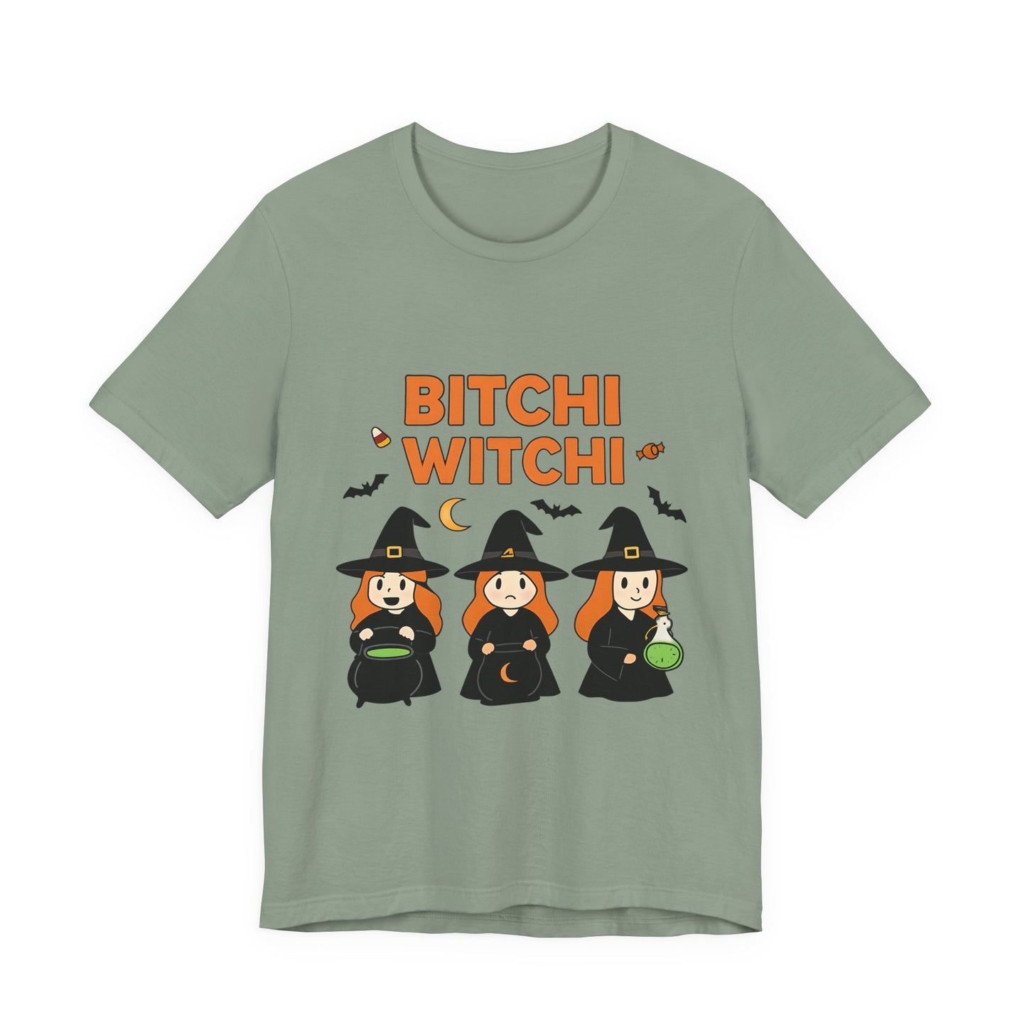 Bitchi Witchi Unisex Tee, Halloween T-Shirt, Funny Witch Shirt, Casual Witchy Vibe, Halloween Costume, Gift for Witches