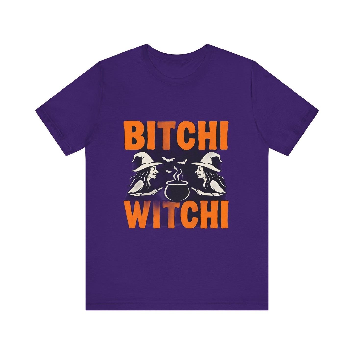 Halloween Witchy Tee, Bitchi Witchi Shirt, Unisex Graphic T-Shirt, Funny Halloween Apparel, Spooky Season Outfit, Gift for Witch Lovers