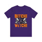 Halloween Witchy Tee, Bitchi Witchi Shirt, Unisex Graphic T-Shirt, Funny Halloween Apparel, Spooky Season Outfit, Gift for Witch Lovers