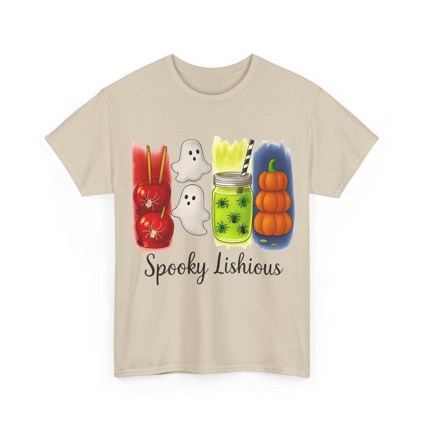 Spooky Lishious Unisex Heavy Cotton Tee - Halloween Shirt, Ghost Tee, Fall Fashion, Cute Tees, Unisex Summer Wear