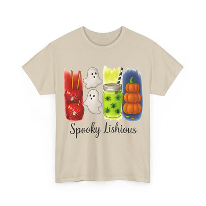 Spooky Lishious Unisex Heavy Cotton Tee - Halloween Shirt, Ghost Tee, Fall Fashion, Cute Tees, Unisex Summer Wear