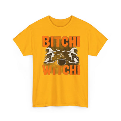 Bitchi Witchi Halloween Shirt, Funny Tee for Witch Lovers, Spooky Gift, Casual Everyday Wear