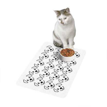 Adorable Dog-Inspired Pet Food Mat - Cute Pet Feeding Place, Dog Lover Gift, Puppy Dish Mat, Washable Pet Accessory, Dog Decor