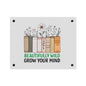 Bookshelf Acrylic Wall Art, Beautifully Wild, Grow Your Mind Decor, Literary Gift, Home Office Wall Art, Nature-Inspired Artwork